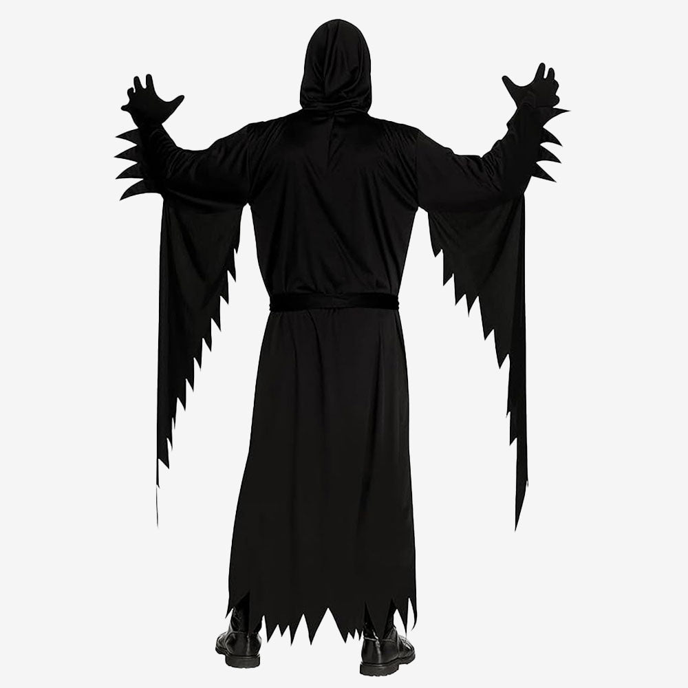 Déguisement spectre noir à capuche enfant