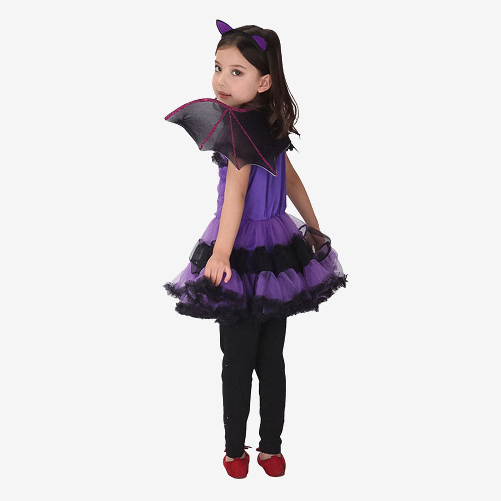 Déguisement de petite chauve-souris violette