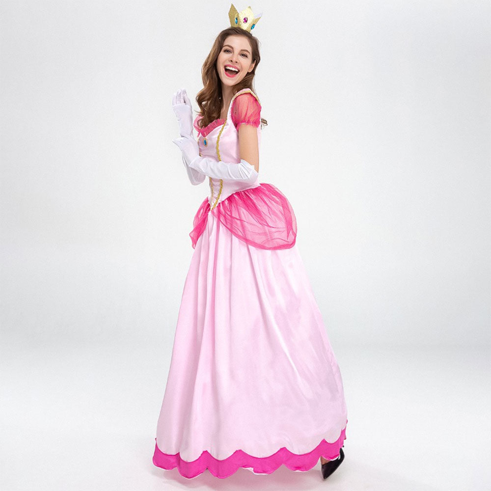 Déguisement robe de princesse rose adulte