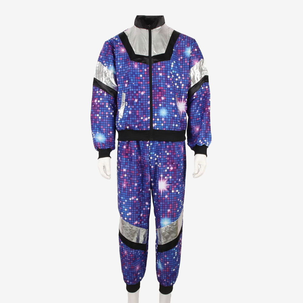 Costume Homme Disco Violet Galaxy