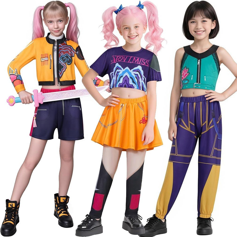 Costume cosplay coloré pour fille