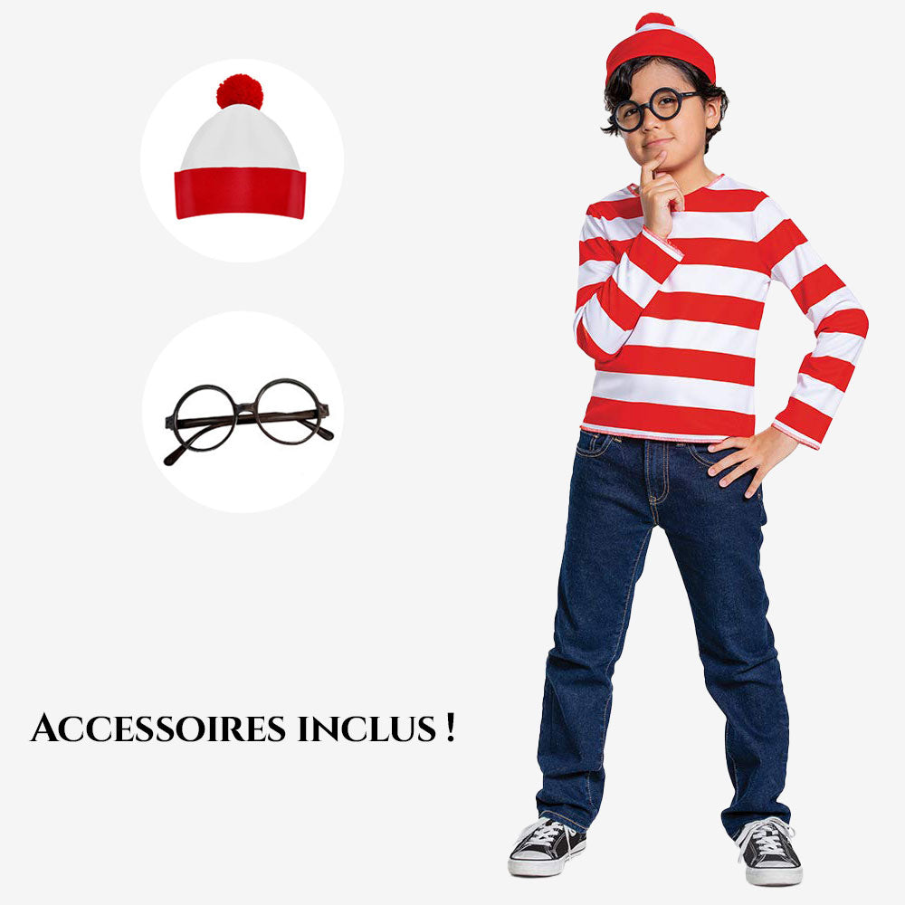 Déguisement enfant explorateur rayé