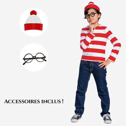 Déguisement enfant explorateur rayé