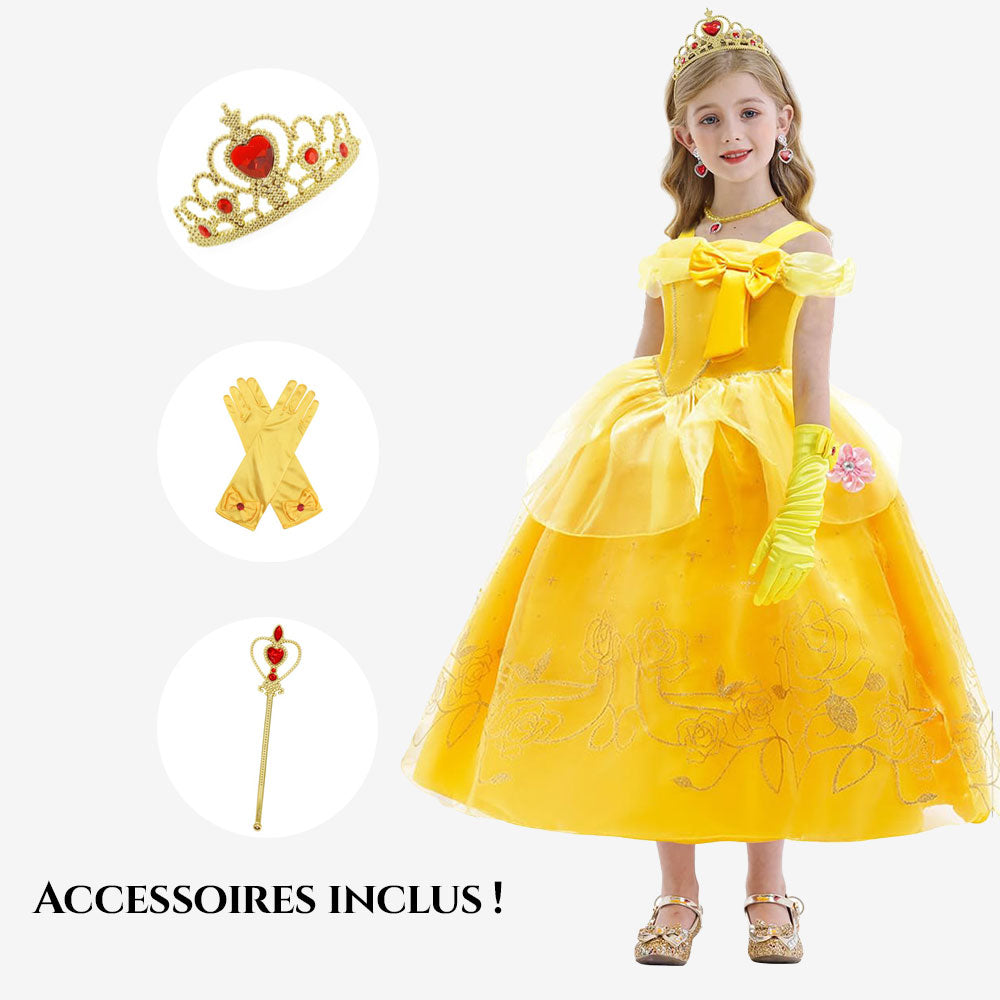 Déguisement princesse dorée pour fille