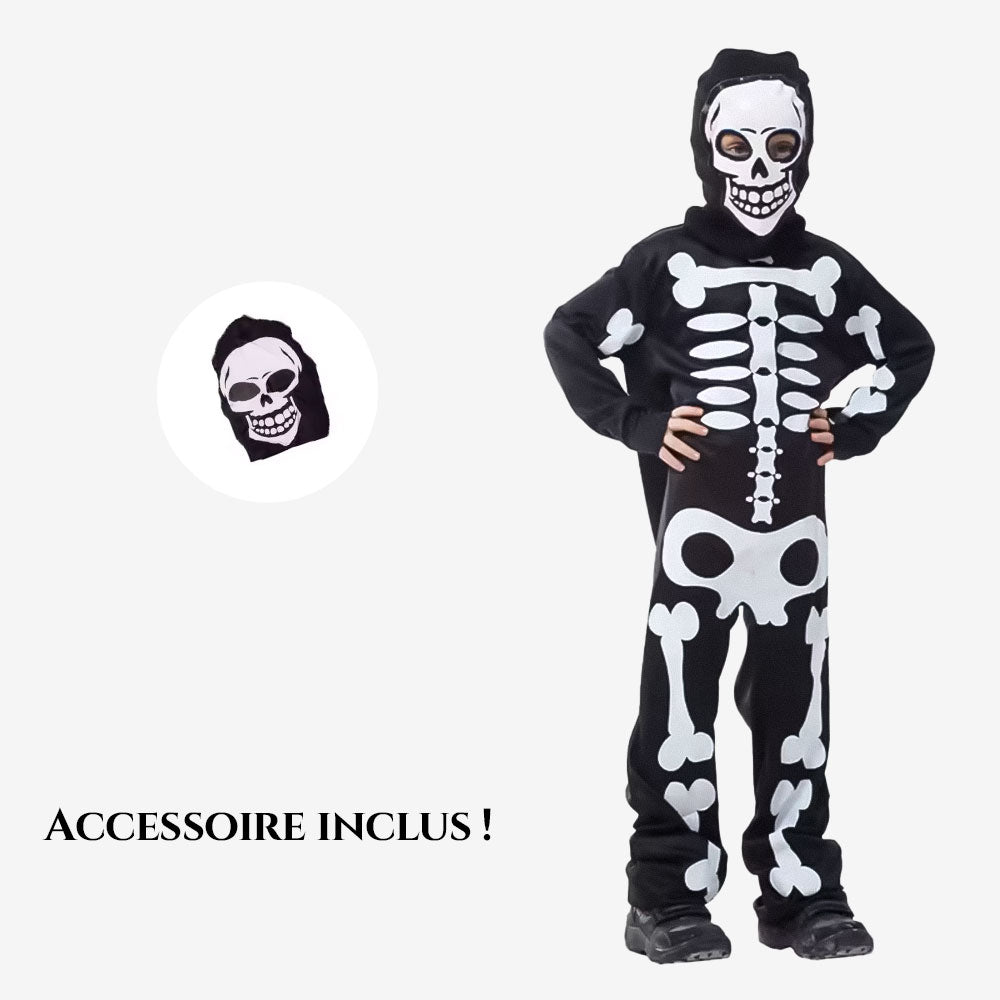 Costume d’Halloween squelette garçon