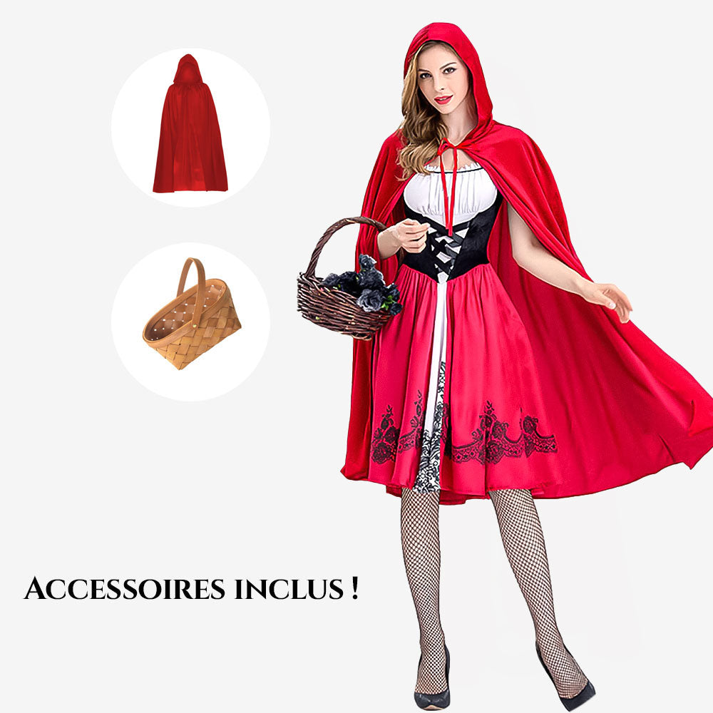 Déguisement jeune fille au manteau rouge adulte