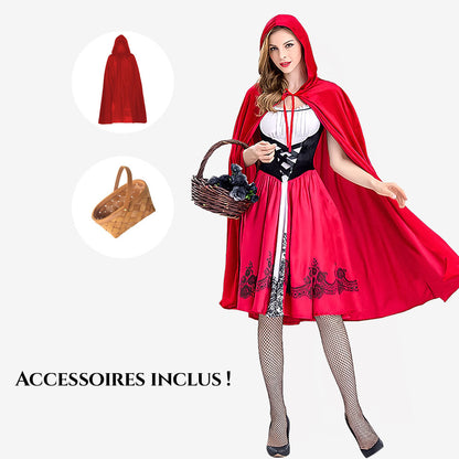 Déguisement jeune fille au manteau rouge adulte