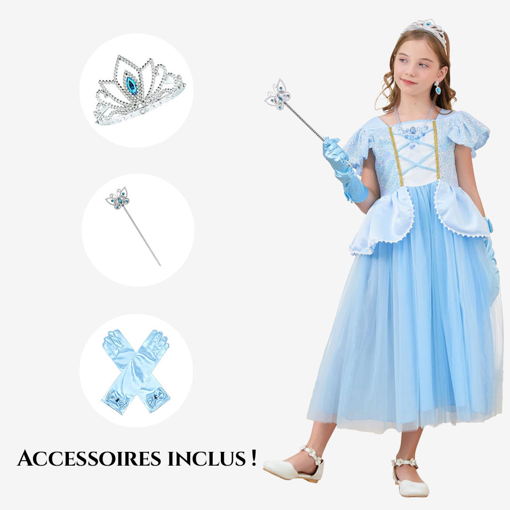 Déguisement princesse bleue enfant