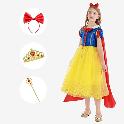 Déguisement de princesse jaune et bleue