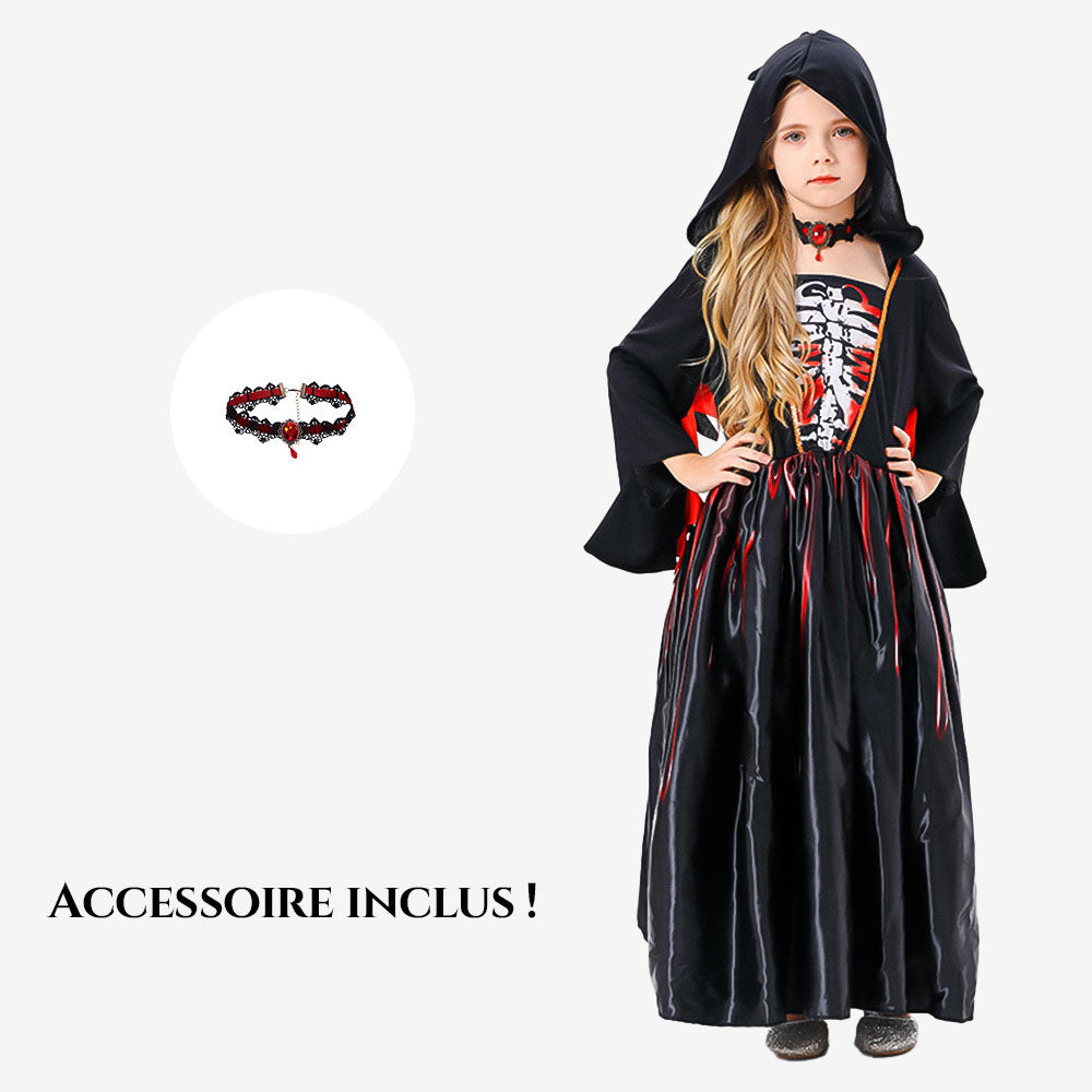 Déguisement robe noire à capuche pour enfant
