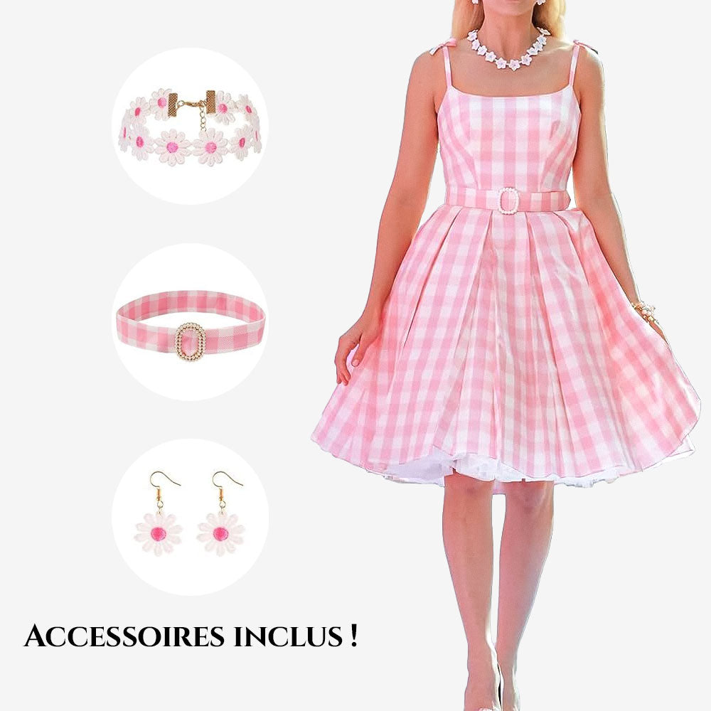 Robe de Poupée Rose pour Femme