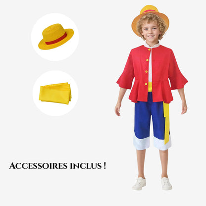 Déguisement Enfant Pirate Rouge et Jaune