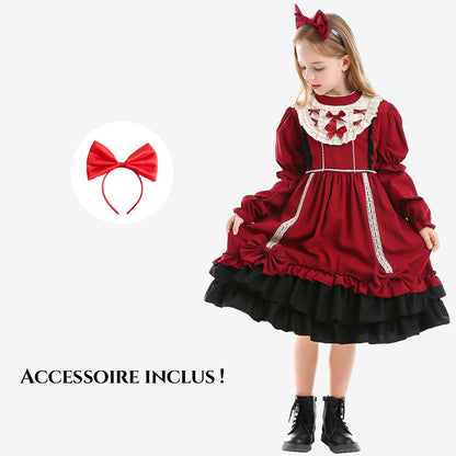 Déguisement princesse rouge pour enfant