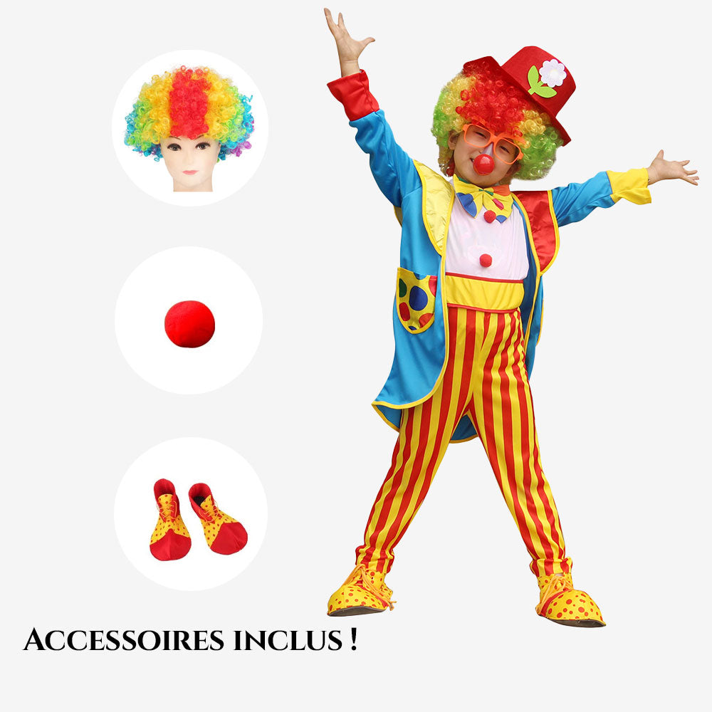 Déguisement de Clown Coloré – Version Adulte & Enfant