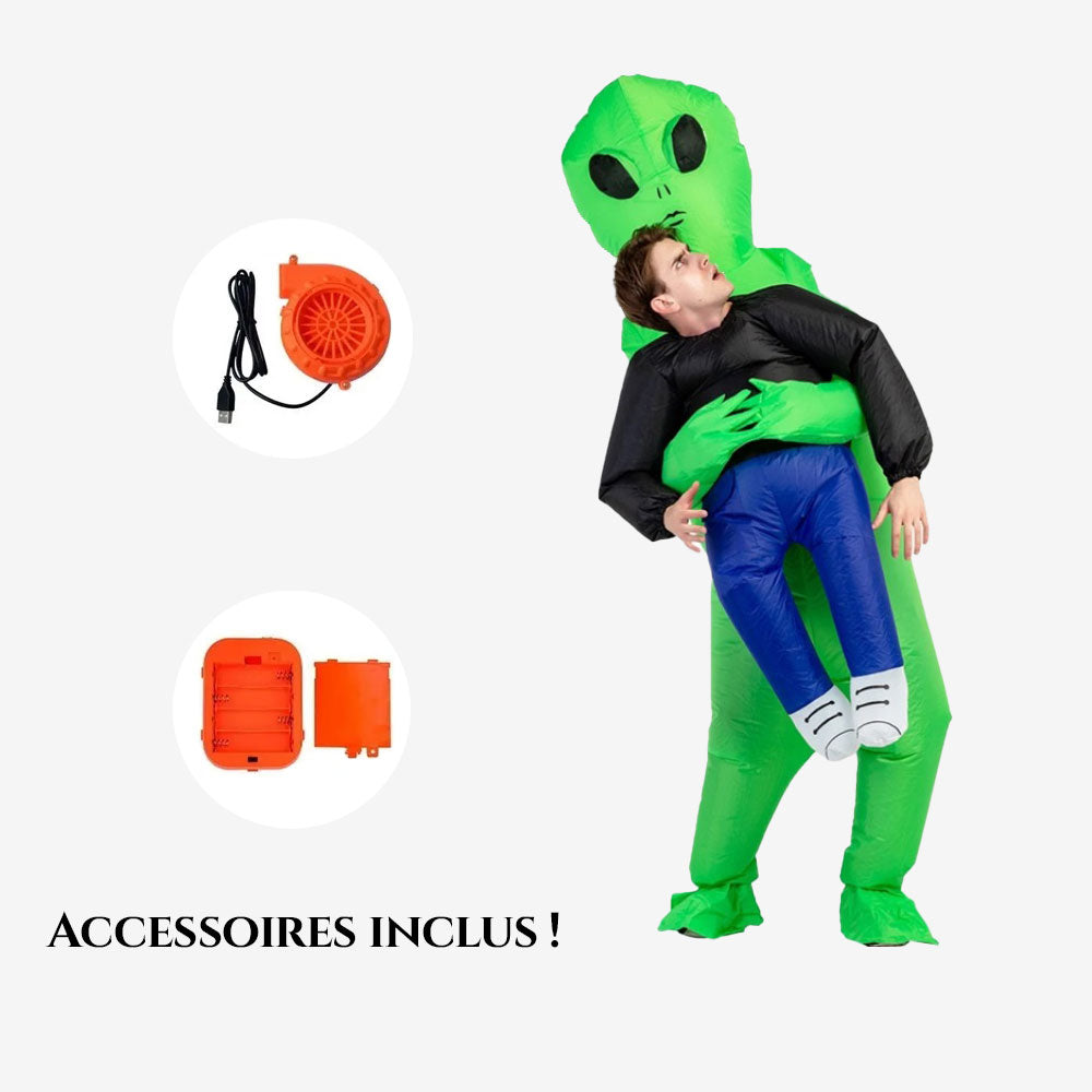 Déguisement Gonflable Alien – Enlèvement intergalactique