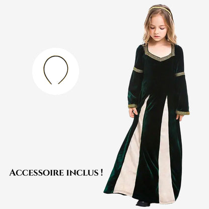 Déguisement médiéval vert pour fille