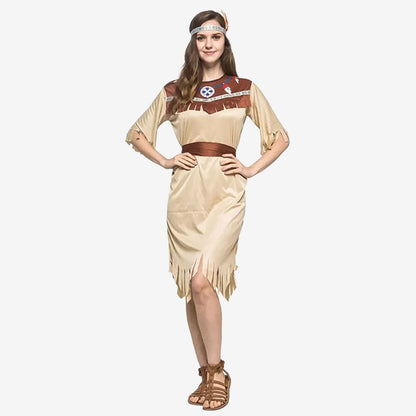 Déguisement Femme Indienne – Robe à Franges