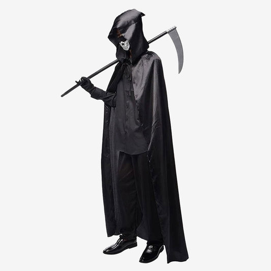 Costume faucheur noir pour adulte et enfant