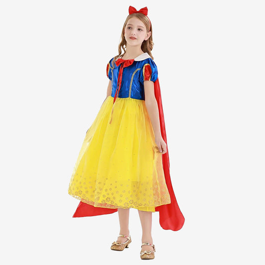 Déguisement de princesse jaune et bleue