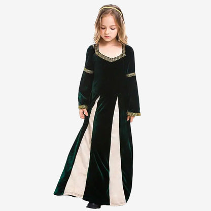 Déguisement médiéval vert pour fille