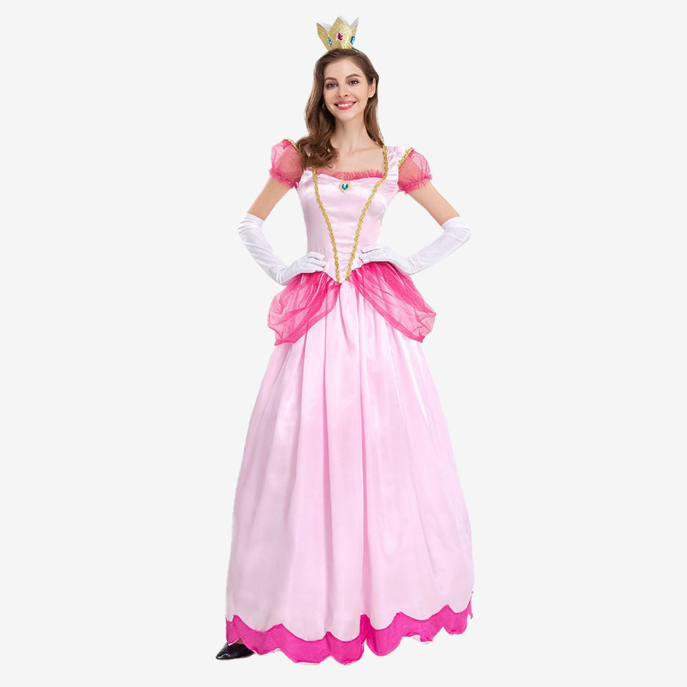 Déguisement robe de princesse rose adulte