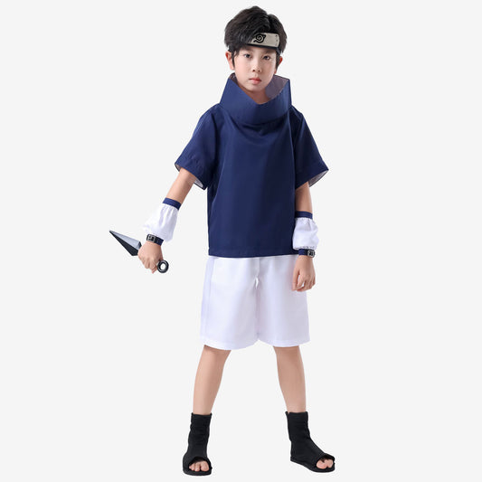 Déguisement de ninja bleu enfant