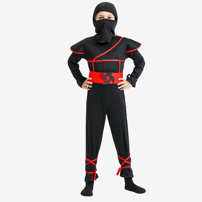 Déguisement enfant ninja rouge et noir