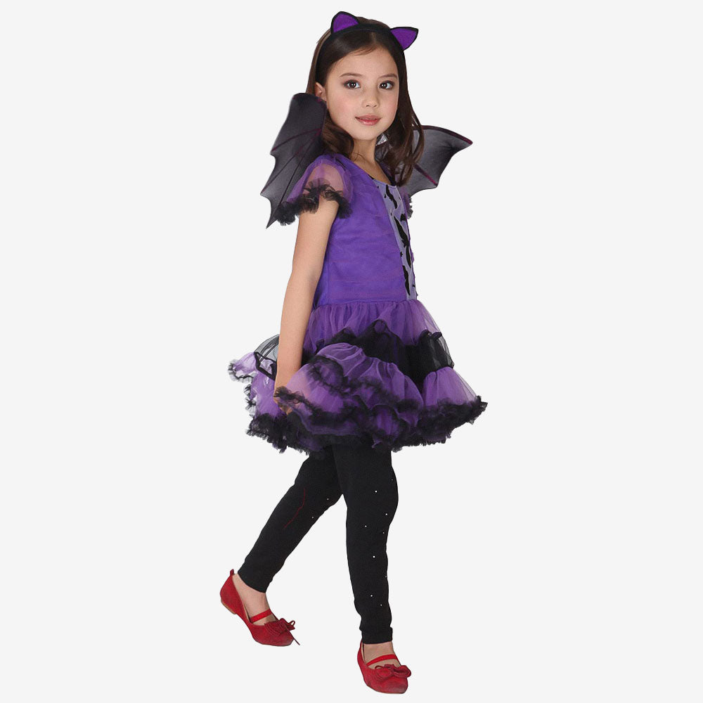 Déguisement de petite chauve-souris violette