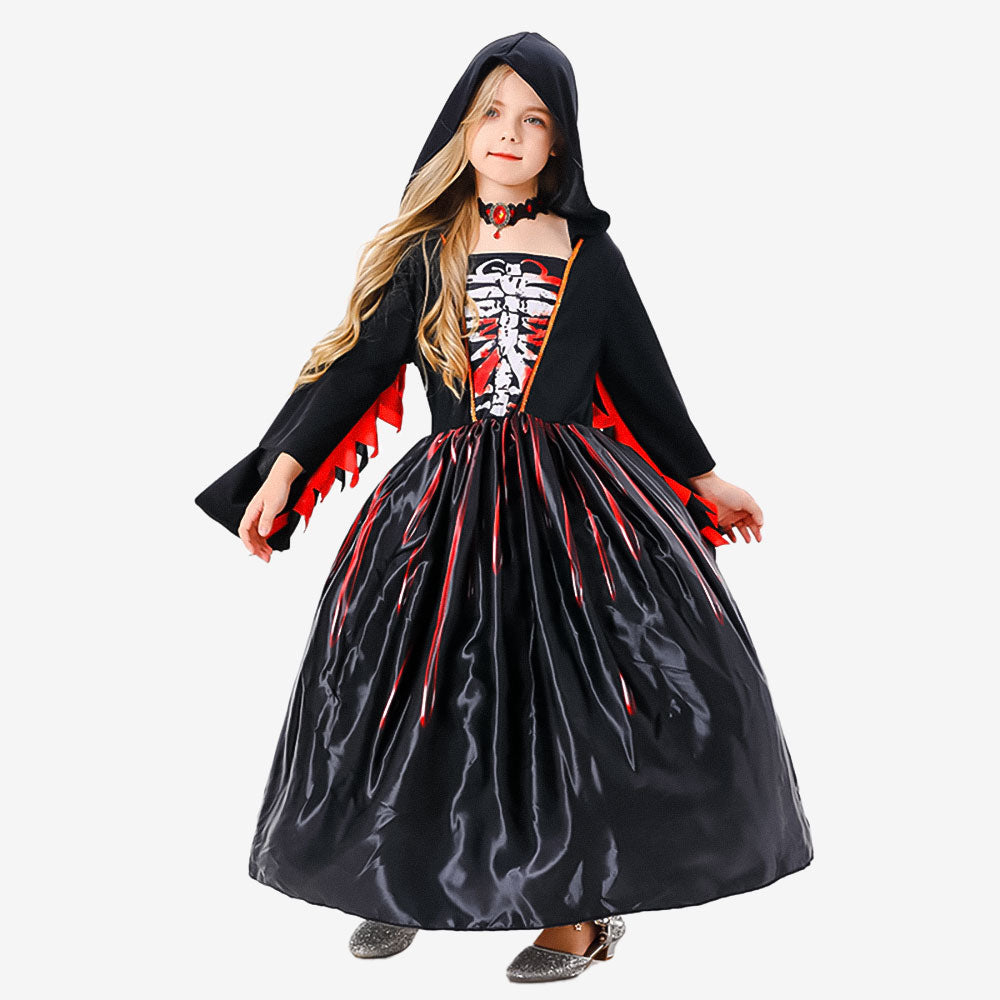 Déguisement robe noire à capuche pour enfant