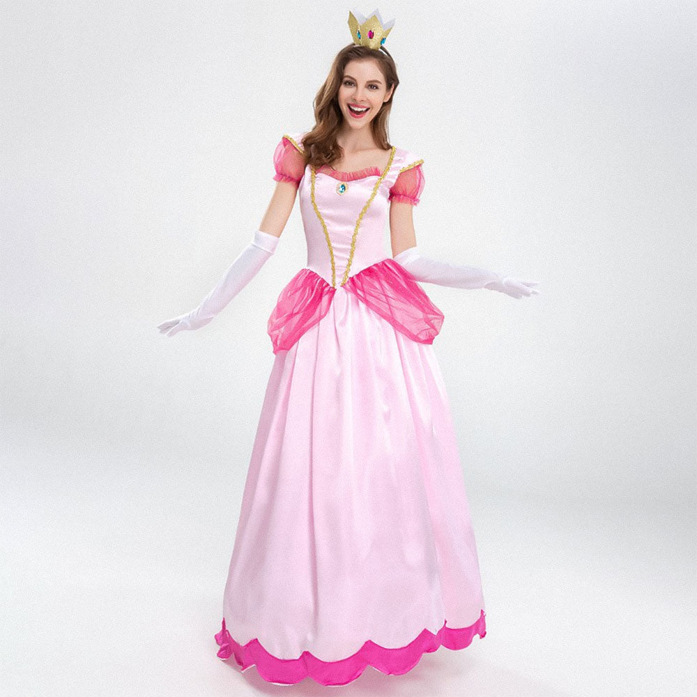 Déguisement robe de princesse rose adulte
