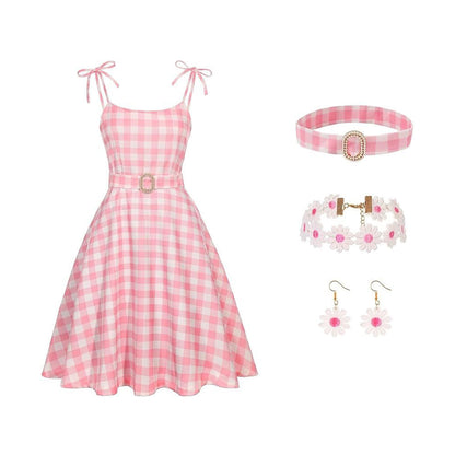 Robe de Poupée Rose pour Femme