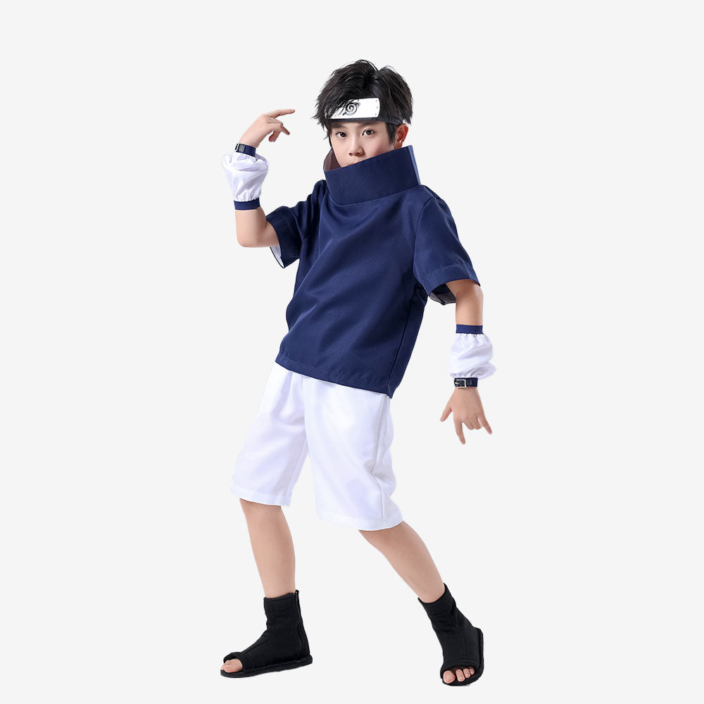 Déguisement de ninja bleu enfant