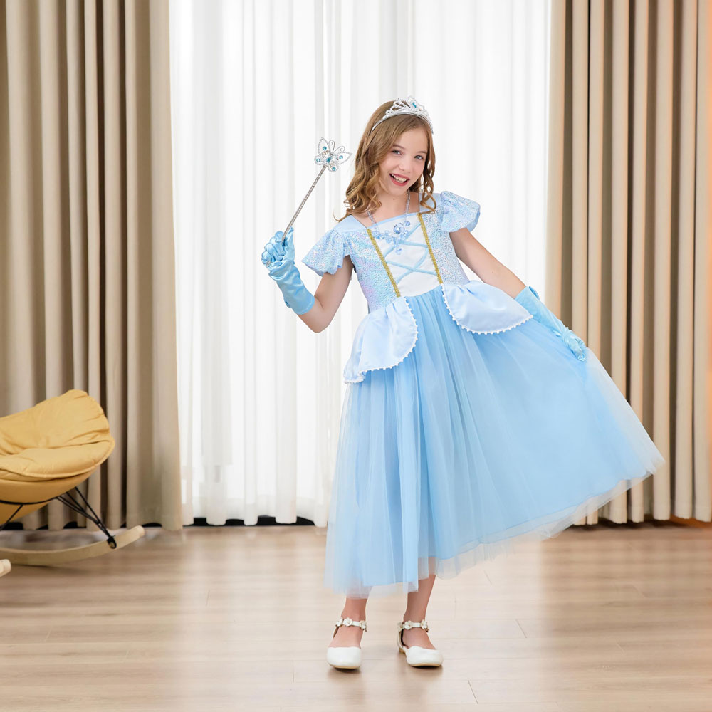 Déguisement princesse bleue enfant