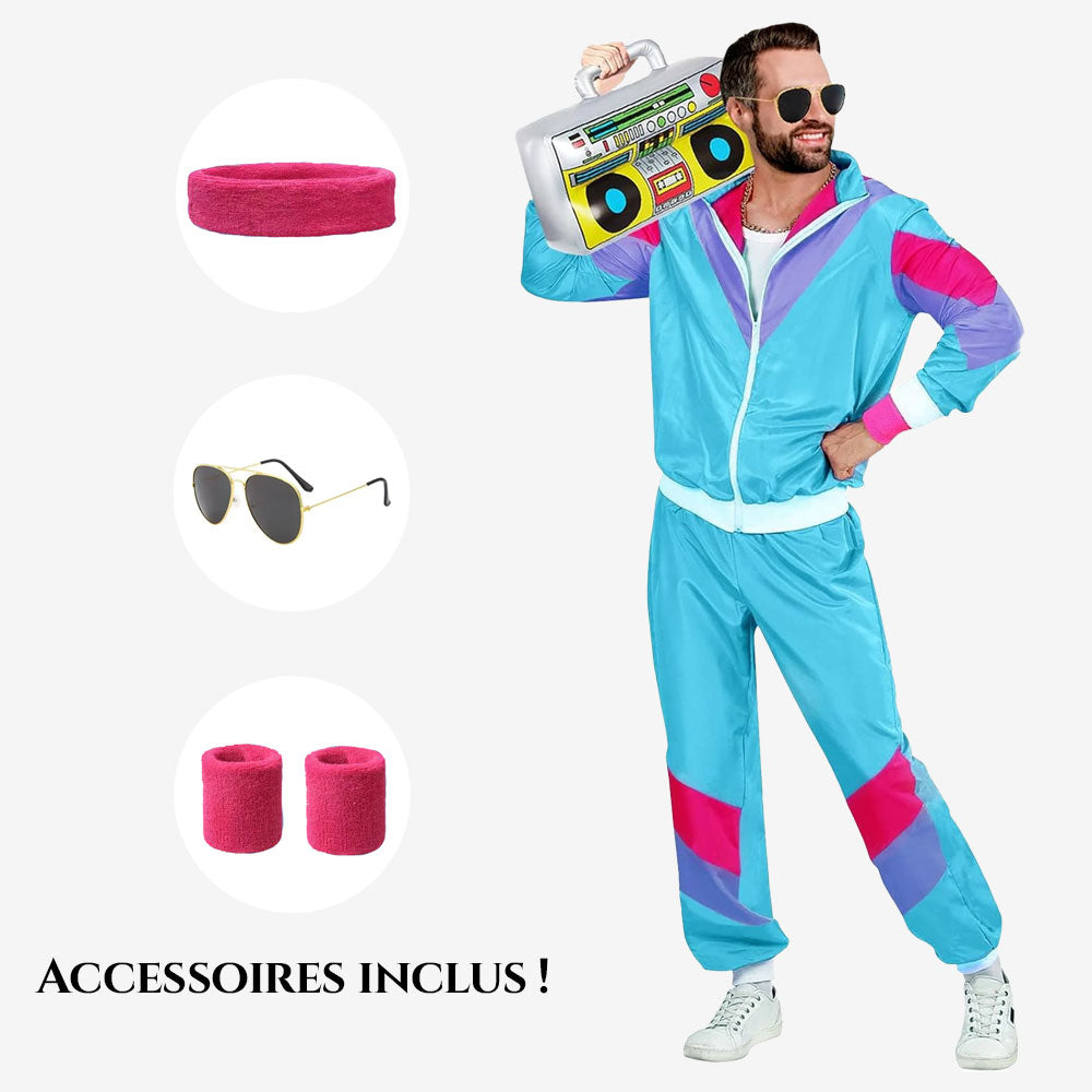 Costume Rétro Homme Années 80 avec Accessoires