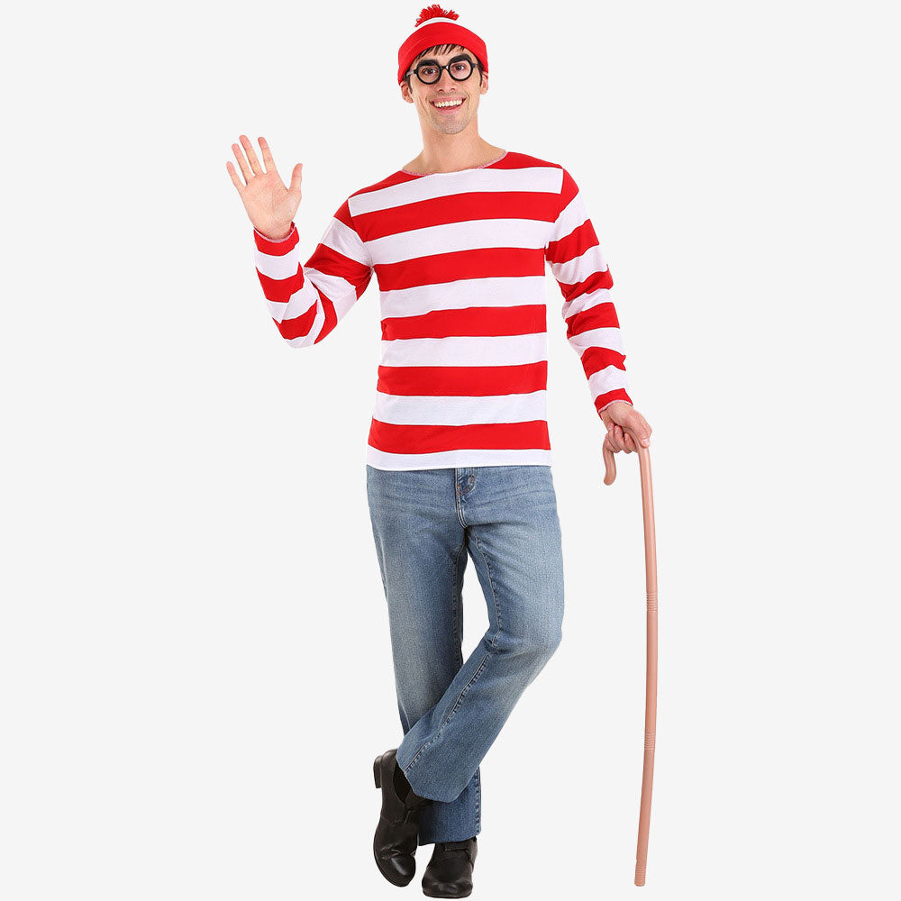 Déguisement homme explorateur à rayures