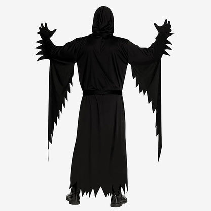 Déguisement spectre noir à capuche enfant