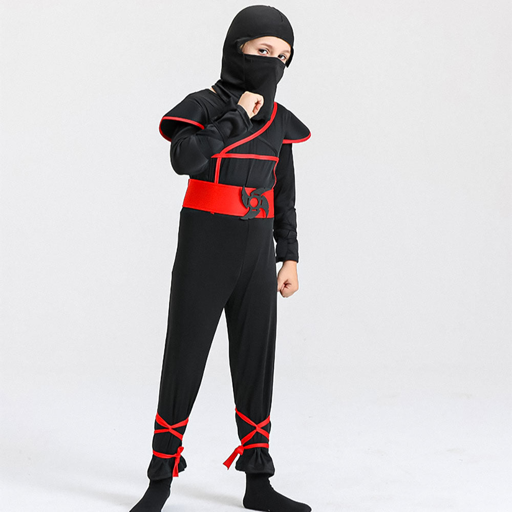 Déguisement enfant ninja rouge et noir