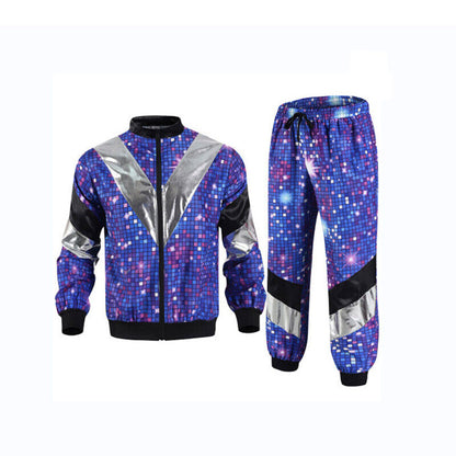Costume Homme Disco Violet Galaxy