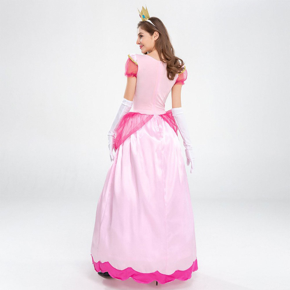 Déguisement robe de princesse rose adulte
