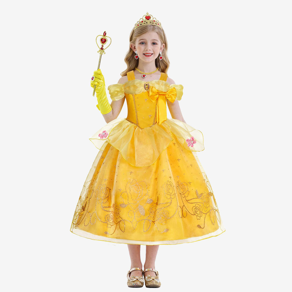 Déguisement princesse dorée pour fille