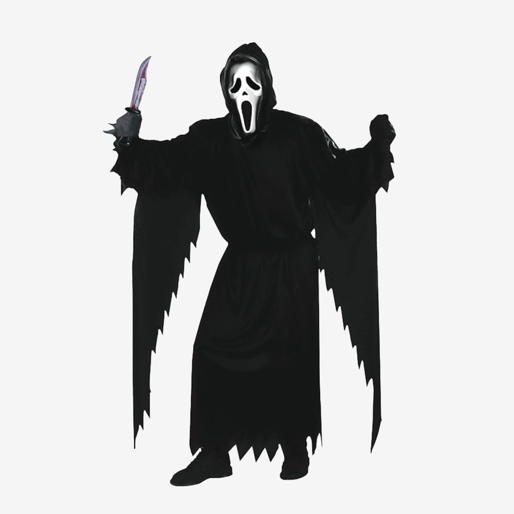 Déguisement spectre noir à capuche enfant