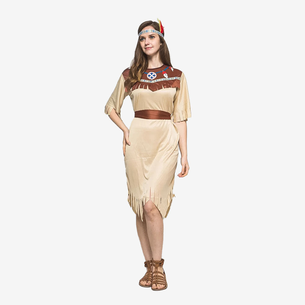Déguisement Femme Indienne – Robe à Franges