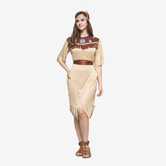 Déguisement Femme Indienne – Robe à Franges