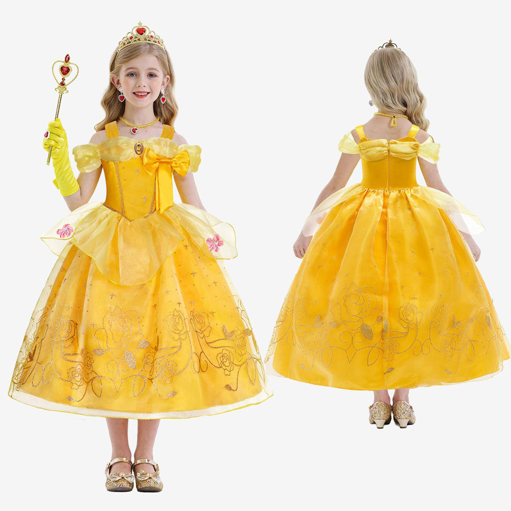Déguisement princesse dorée pour fille