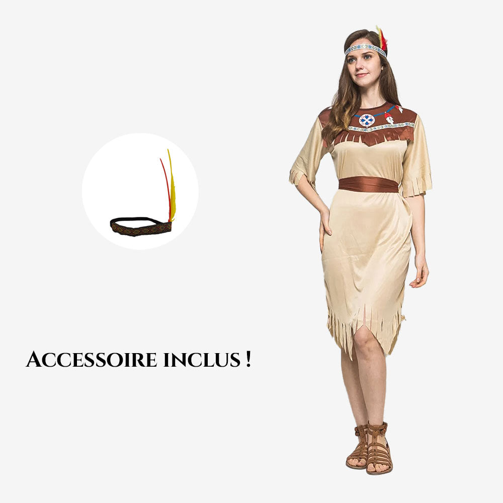 Déguisement Femme Indienne – Robe à Franges
