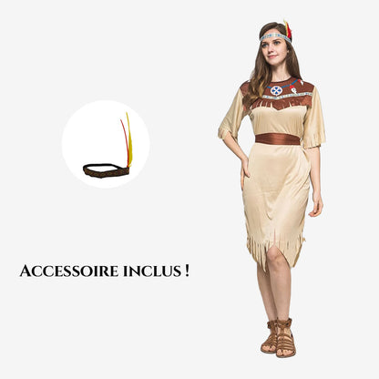 Déguisement Femme Indienne – Robe à Franges