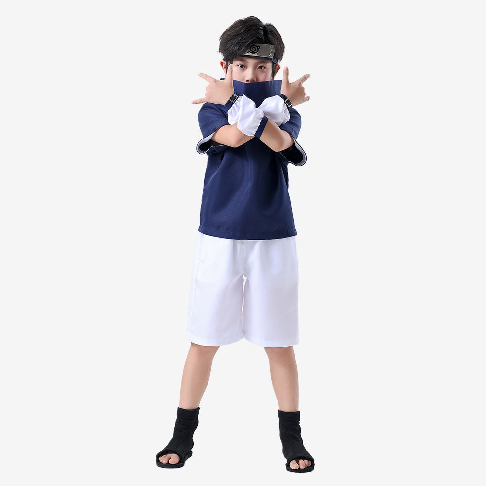 Déguisement de ninja bleu enfant