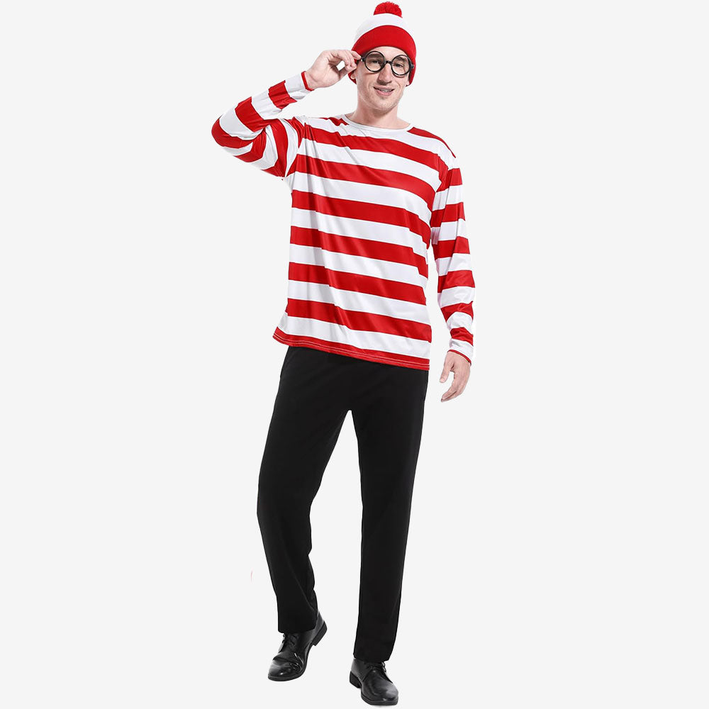 Déguisement homme explorateur à rayures