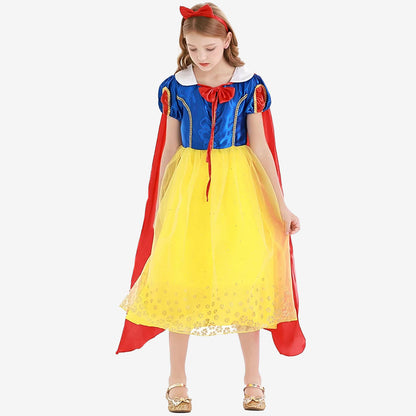 Déguisement de princesse jaune et bleue