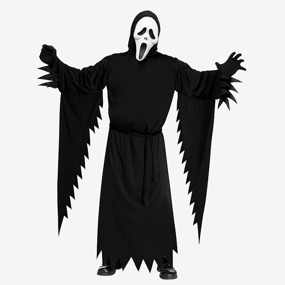 Déguisement spectre noir à capuche enfant